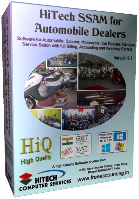 Software for two wheeler service stations , automobile accounting, Software for Scooter Dealers, automobile, Accounting Software Customized for Several Business Segments, Automobile Software, GST Ready Online Invoicing Software for small businesses like traders, industries, hotels, hospitals, medical stores, petrol pumps, newspapers, automobile dealers, commodity brokers