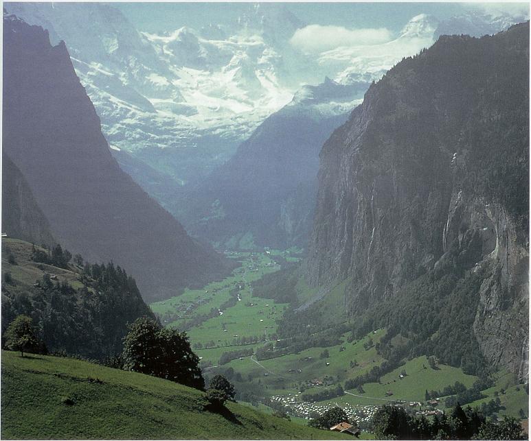 Rock Left by Ice Sheet, The Vast Oceans of the Earth and Glaciers, Satelite Imaging, Lauterbrunnen Valley Switzerland, 